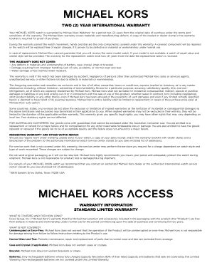 garantia michael kors|michael kors warranty claim form.